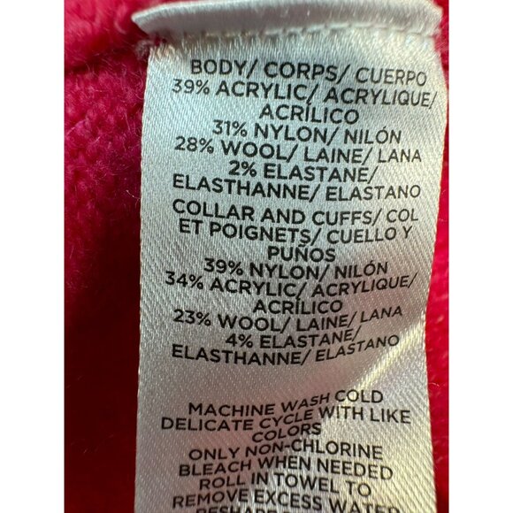Loft Womens Knit Tie-Front Sweater XXS Pink Fuchsia Wool Blend - Picture 5 of 11
